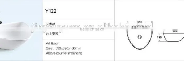Y122 Washing Basins China Ceramic Sanitary Ware photo-2