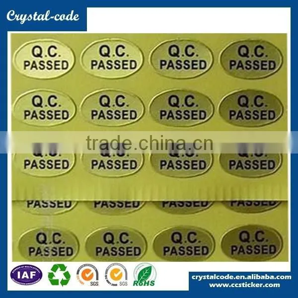High-quality Stamping Laminated Metal Sticker Self Adhesive Golden Foil Sticker photo-4