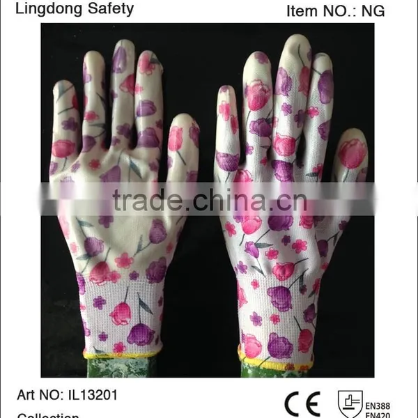 Printed Ladies Gardening Work Gloves photo-2