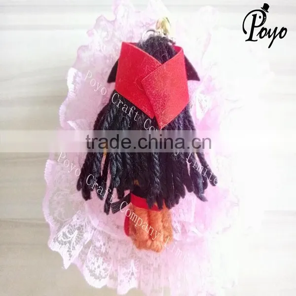 Cute Cartoon Shape Custom Made Keychain Voodoo Doll Pandant photo-5