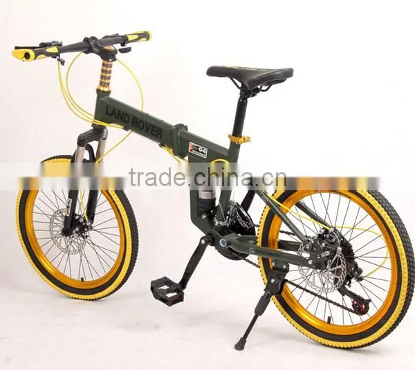 20-inch Folding Mountain Bike 21 Speed High-carbon Steel Full Suspension Folding Bike photo-6