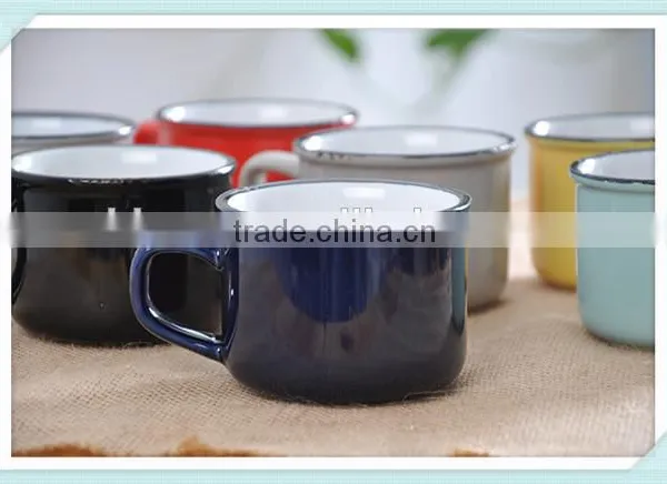 Porclain/ceramic Material Enamel Mug With Enamel Design in Enamel Style Mug photo-2