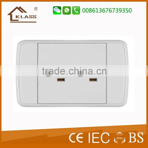 1 Gang Computer Internet Socket and Tel Socket Output Made in China White photo-6