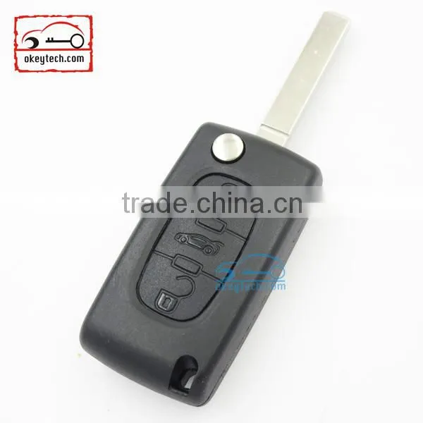High Quatity Citroen Romote Flip Key Shell 3 Button VA2 Blank NO Battery Place 0523 Citroen Key Cover photo-2