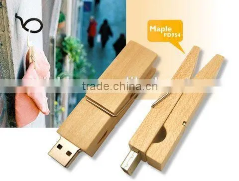 Low Price Wooden Clothespin USB Flash Drive, Custom Usb Wood 4gb, Wood Usb Flash 2.0 Memory photo-3