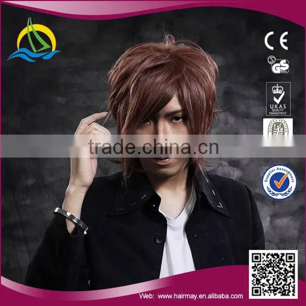 High Quality New Fashion Style Heat Resistant Fiber Afro Wigs Men