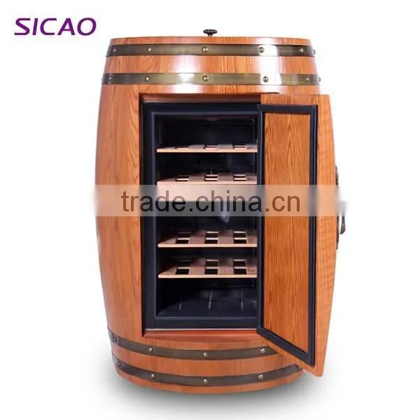 New Design 18 Bottles Oak Wooden Barrel Wine Cooler photo-2