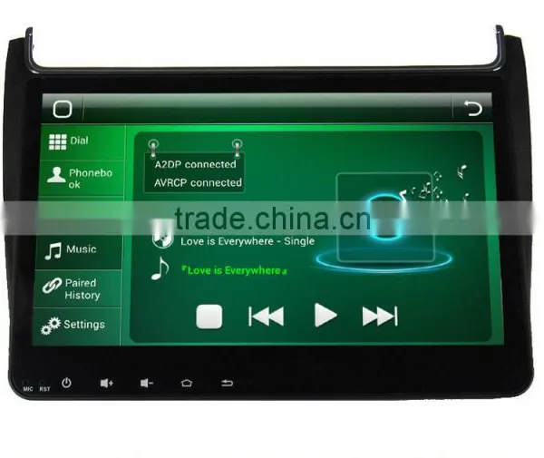 FUNWIN 10.1" Android 4.4.2 Car Multimedia System Double Din for vw Polo Car Radio Gps Audio System GPS photo-5