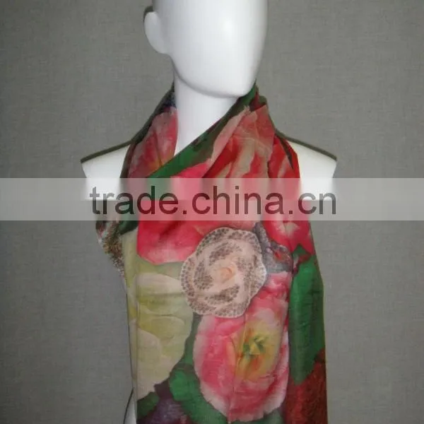 Wool With Latest Digital Print Scarf