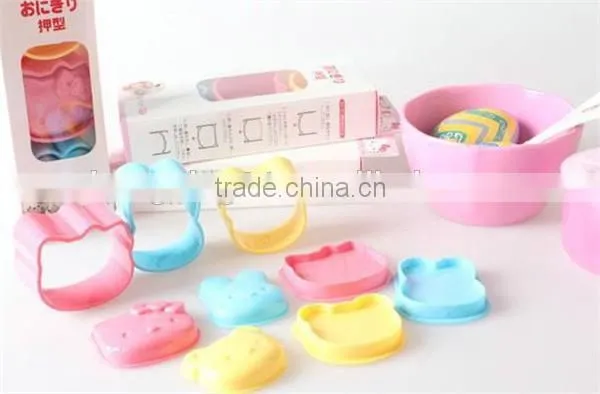 3PCS BENTO RICE ROLL MAKER SET OF RABBIT,BEAR,CAT SHAPED photo-3