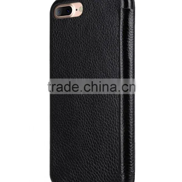 Newly Black Face Cover Premium Litch Leather Case for Apple IPhone 7 Plus(5.5") photo-2