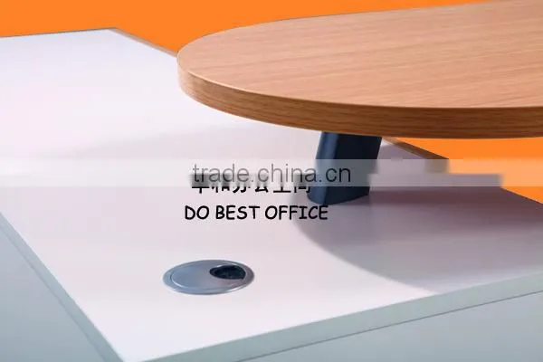 Moodern Office Furniture Metal Frame Wooden Office Table photo-4