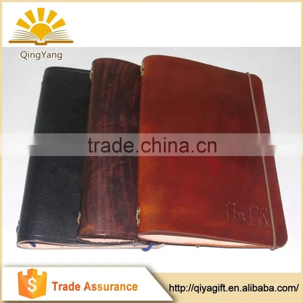 Embossed Soft Cover Leather Notebook With Elastic Band photo-2