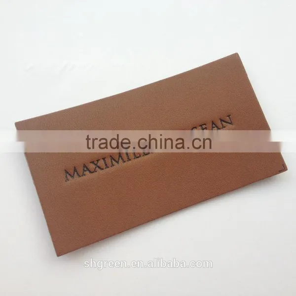 Washable Debossed Branded Leather Patch,fake Leather Label for Jeans photo-4