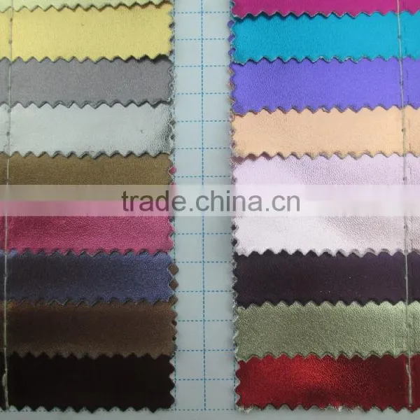Metallic Luster Style Leather Fabric Pvc Synthetic Leather Textile Fabric for Bag Decorative Garment Sofa Faux Leather Fabrics photo-6