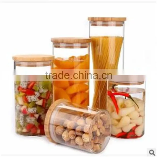 Eco-Friendly Feature and Spice,Food, Sugar,Tea Storage Use Seal Canister/ High Borosilicate Glass Jar