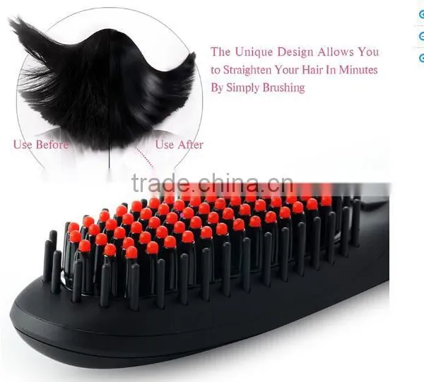 Second Generation 2 IN 1 Anion LCD Hair Straightener Comb Hair Brush Straightener photo-3