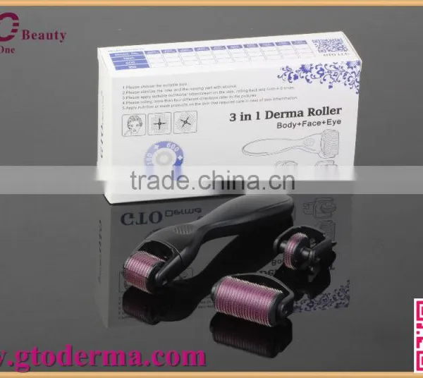 GTO 180/600/1200 Needles 3 in 1 Micro Derma Roller With Replaceable Roller photo-2