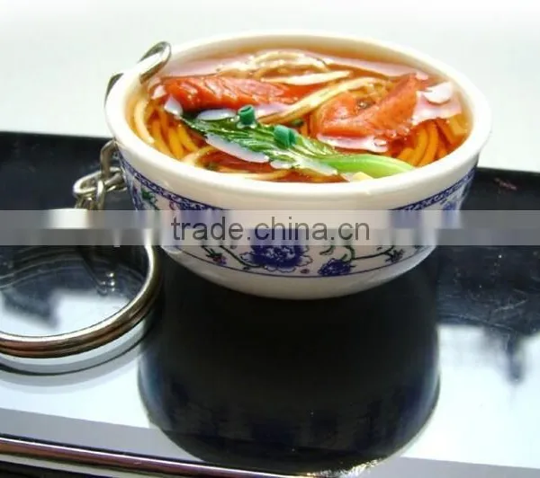 Chinese Fake Food In Mini Bowl Model For Fashion Decoration Of Artificial Fish Straps Decoration Display-Yiwu Sanqi Crafts photo-2
