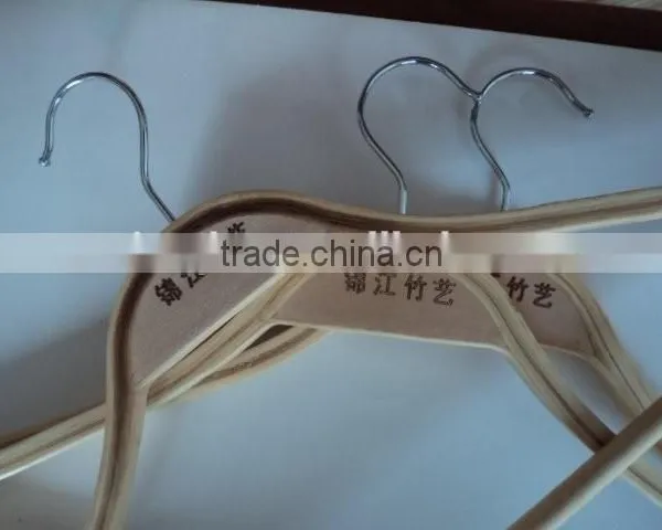 Round Reusable Bamboo Hangers With Various Sizes and Logo