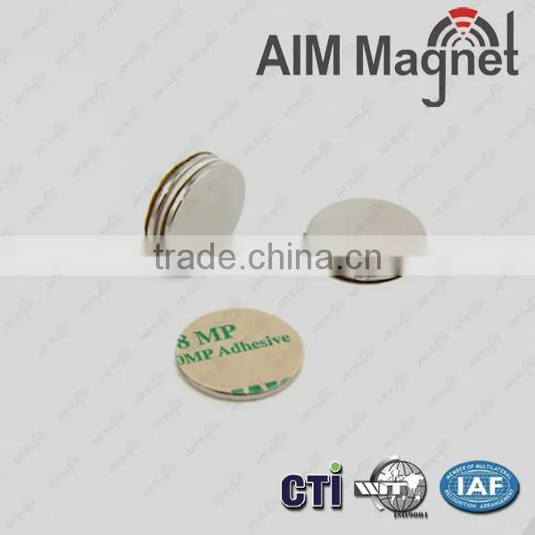 N52 Strongest Permanent Disc 3M Adhesive D7 x 2mm Neodymium Magnet For Hot Sales photo-3