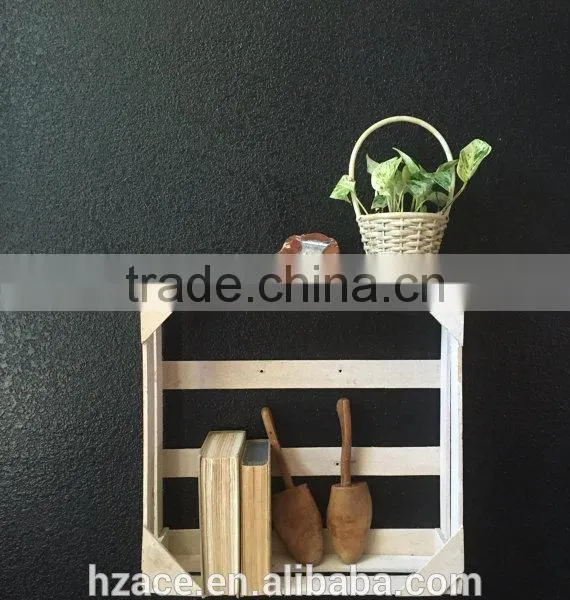White Wooden Wall Hanging Crate Shelf / Wall Pocket photo-6