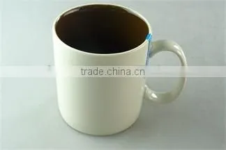Cheap Stock 400ml Ceramic Stoneware Two-tone Square Colorful Coffee Cup Mug Wholesale photo-6