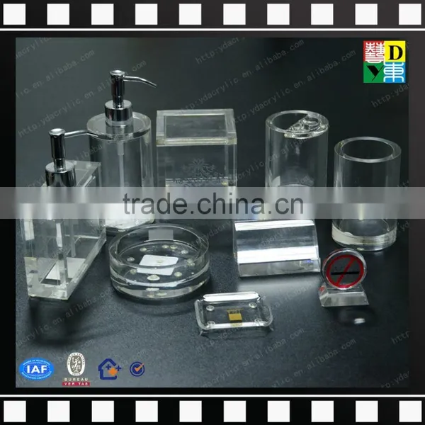Wholesale Acrylic Square Bathroom Accessories Custom Design PMMA Bathroom Accessory Sets From Shenzhen Yidong photo-3