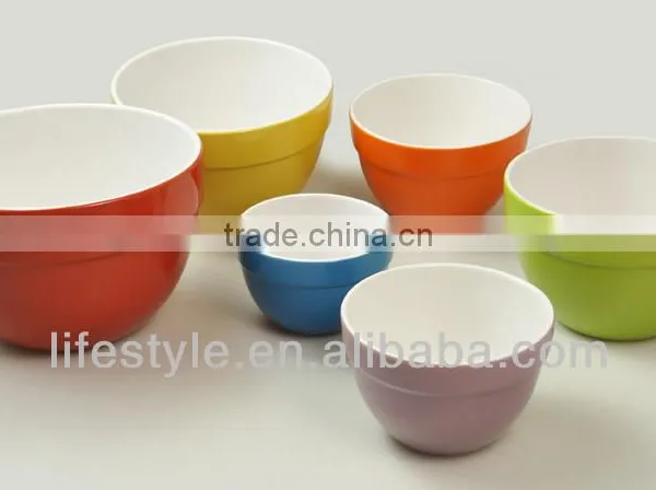 6 Pieces Colored Mixing Bowl Set photo-5