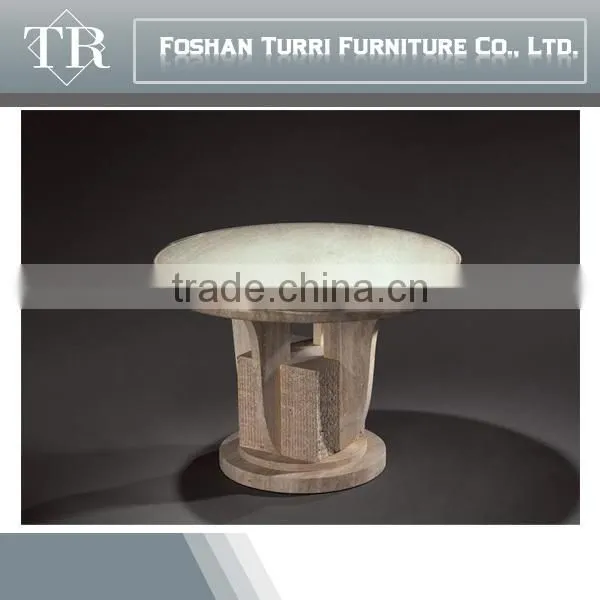 High Quality Natural Marble With Hand Carved Square Coffee Table photo-4