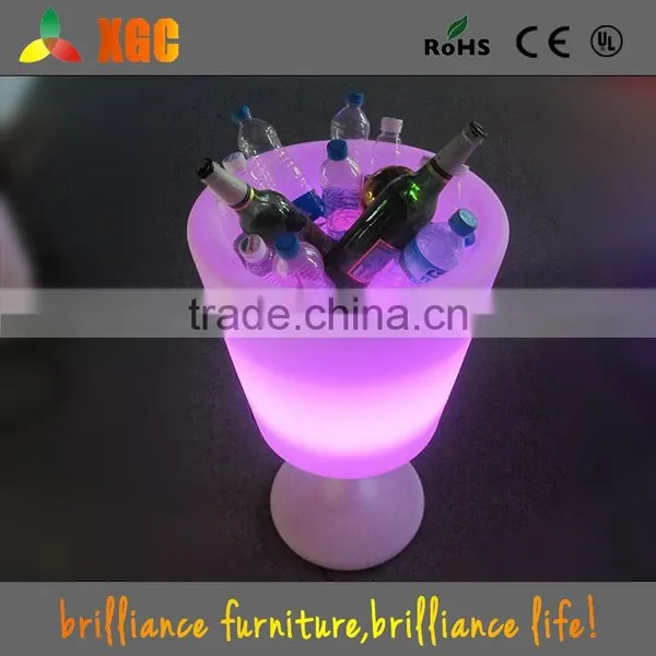 Plastic Party Events Club Bar Used Illuminated LED Ice Bucket Cooler photo-2