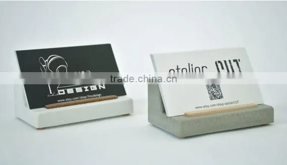 Office Series Concrete Desk Set Pencil Holder , Business Card Holder photo-2