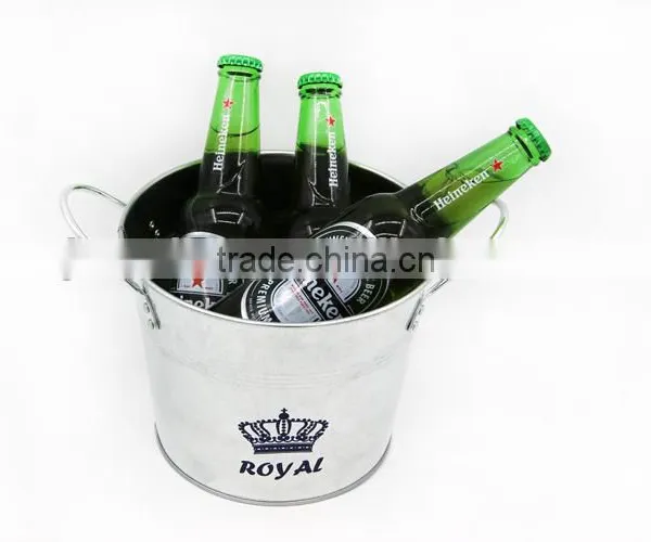 Promotional Customized Metal Ice Buckets Galvanized Iron Ice Bucket/party Bucket photo-2