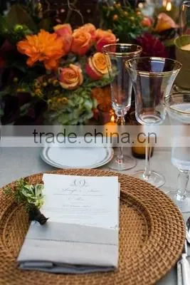 Rattan Charger Round Plate photo-2