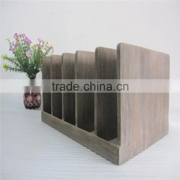 2015 High Quality Wood Magazine Rack Wooden Paper File Holder photo-3