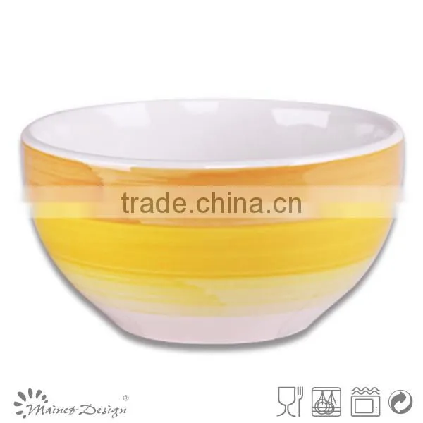 Stoneware Bowl With Blue Vertical Stripe Manufacturer Handpainted Striped Cereal Bowls photo-4