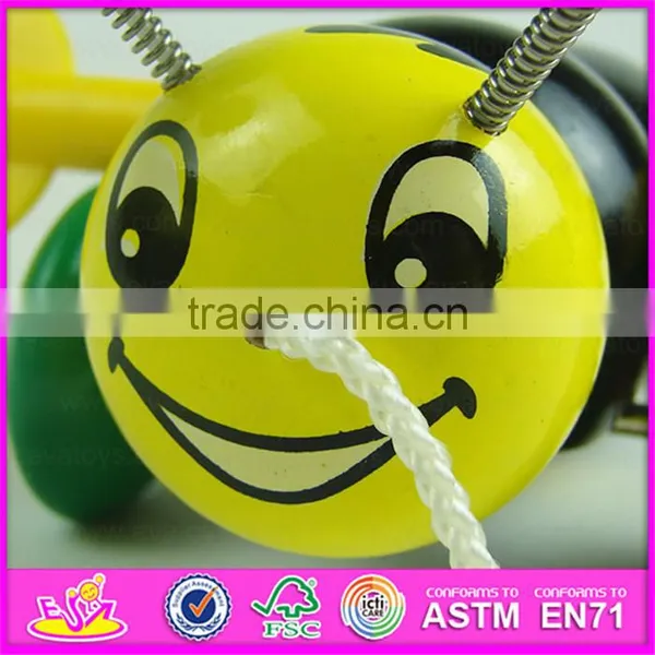 Cartoon Animal Bee Design Kids Hand Push Toy,Preschool Baby Lovely Animal Toys Wooden Little Bee Push Toy W05B111 photo-5