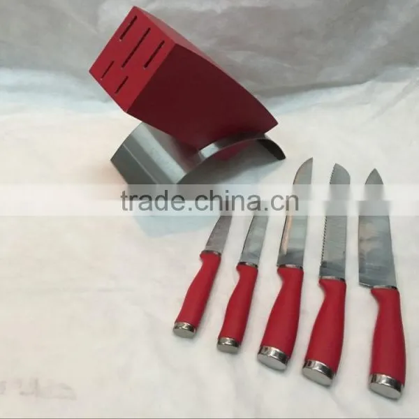 5pcs Knife Steel Set With Wood Block photo-4