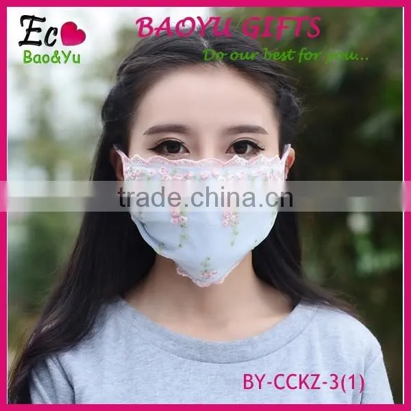 Hot Selling Fashion Summer Sunscreen Mask/anti-dust Lace Flu Face Respirator for Women