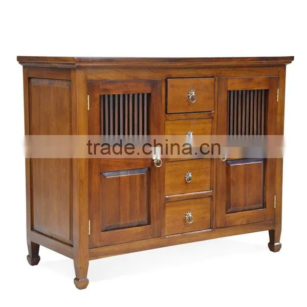 Buffet Console Ethnic Java Natural Finish Teak Wood Furniture photo-2