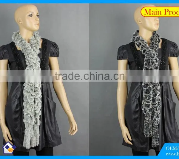 High Quality Knitted Rex-Rabbit Scarf photo-3