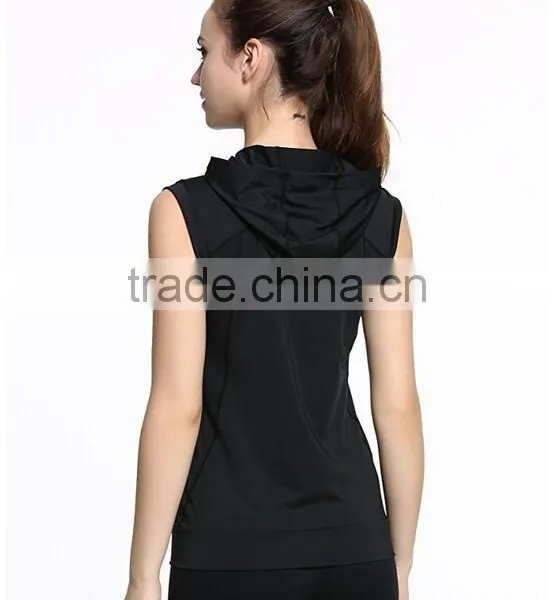 New Style Fashion Items High Quality Active Casual Workout Sleeveless Hoodie Sweatshirt For Womens Wholesale Clothing photo-4