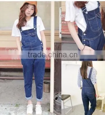 The New Winter Denim Overalls/female Han Edition The Cowboy Pants/jumpsuits/trousers With Braces photo-2