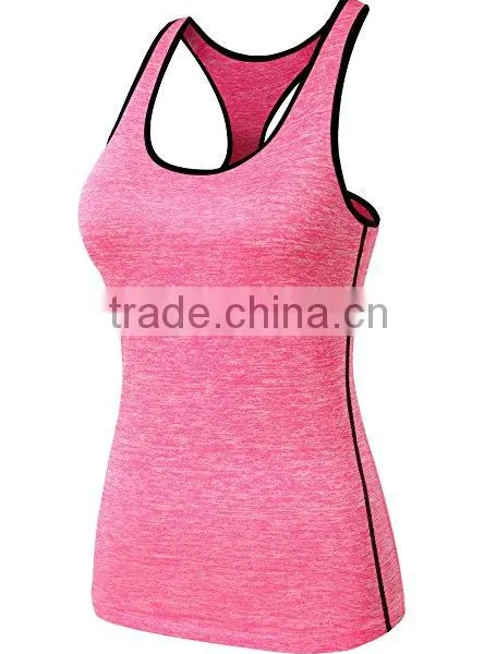 Slub 85% Polyester 15% Spandex Womens Dry Fit Tank Top photo-4