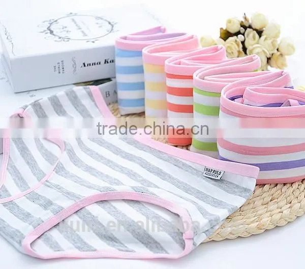 Women's Organic Cotton Underwear Stripe Panties Wide Color Chart High Quality photo-2