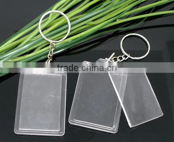 Custom W/Transparent Acrylic Picture Frames Key Chain For 43x28mm Photo photo-2