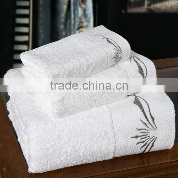 Cotton Luxury Hotel Bath Towel / Spa Bath Towel 100% Genuine Cotton/ Set of 3 White Bath Towel photo-2