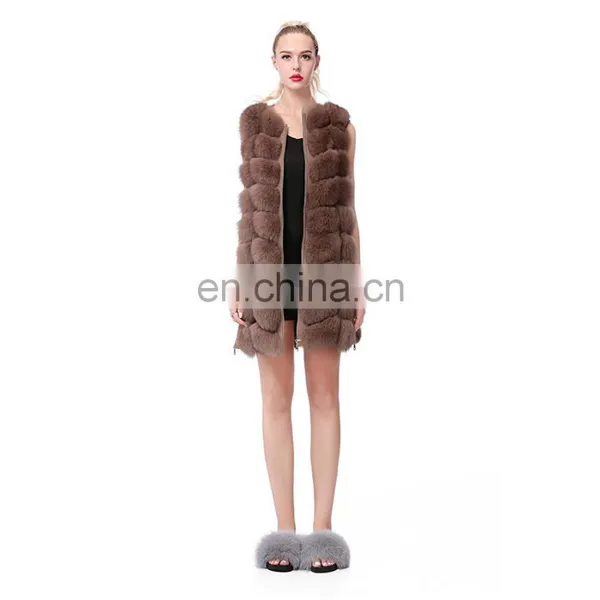 Winter New Fox Fur Vest Women Elegant Real Full Pelt Fox Fur Gilet photo-2