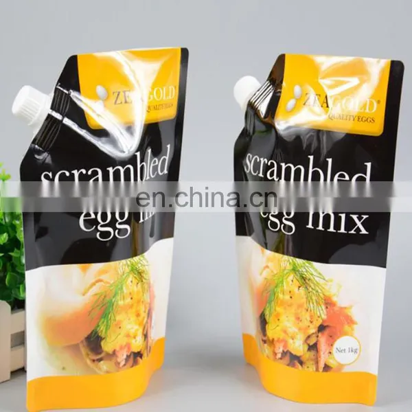Custom 3 Side Seal Plastic Reusable Flat Bottom Food Spout Pouch With Spout photo-3