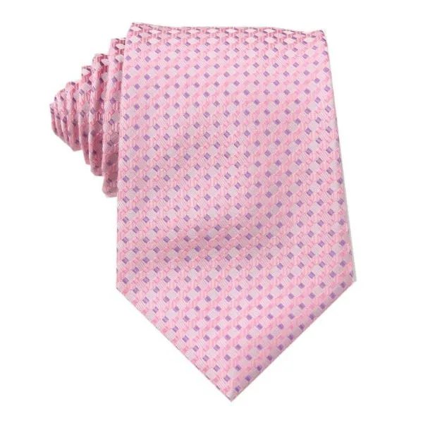Boys White Mens Silk Necktie Classic Strips Standard Length